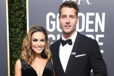 Justin Hartley and Chrishell Stause attend The 75th Annual Golden Globe Awards