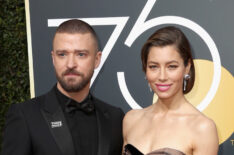 Justin Timberlake and Jessica Biel attend The 75th Annual Golden Globe Awards in 2018