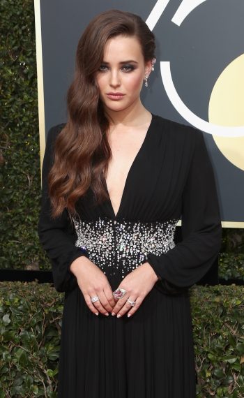 Katherine Langford attends The 75th Annual Golden Globe Awards in 2018