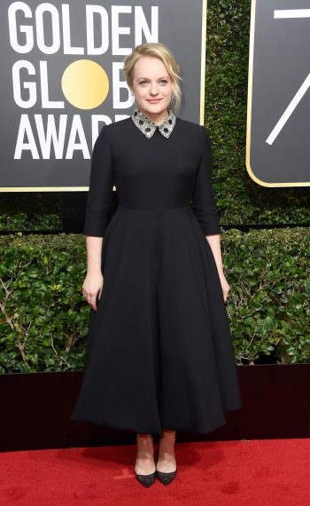 Elisabeth Moss attends The 75th Annual Golden Globe Awards