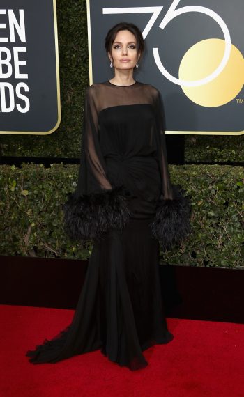 Millie Bobby Brown Wears Black Dress at Golden Globes 2018