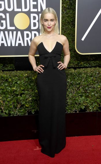 Emilia Clarke attends The 75th Annual Golden Globe Awards