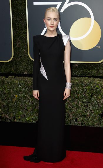 Saoirse Ronan attends The 75th Annual Golden Globe Awards in 2018