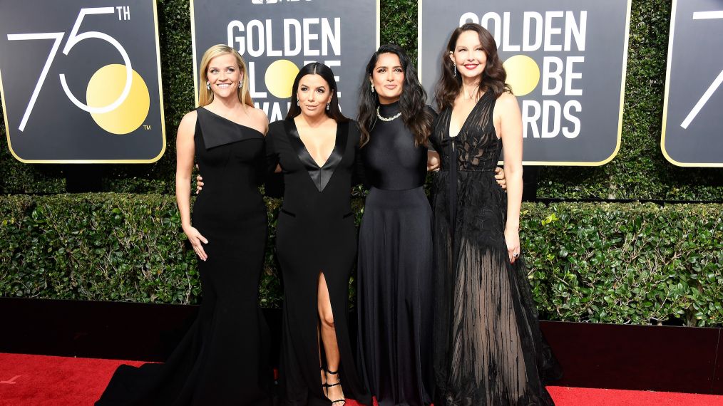 Reese Witherspoon, Eva Longoria, Salma Hayek, and Ashley Judd attend The 75th Annual Golden Globe Awards