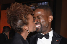 Ryan Michelle Bathe and Sterling K. Brown attend FOX, FX and Hulu 2018 Golden Globe Awards After Party