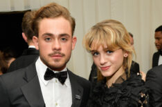 Dacre Montgomery and Natalia Dyer attend the 2018 InStyle and Warner Bros. 75th Annual Golden Globe Awards Post-Party