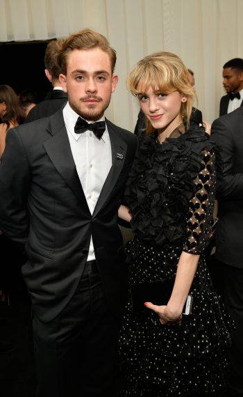 Dacre Montgomery and Natalia Dyer attend the 2018 InStyle and Warner Bros. 75th Annual Golden Globe Awards Post-Party