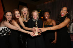 Alexis Bledel, Madeline Brewer, Yvonne Strahovski, Elisabeth Moss, Samira Wiley, and Amanda Brugel attend Hulu's 2018 Golden Globes After Party