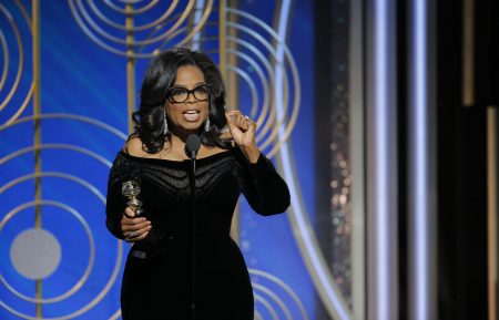 Oprah Winfrey accepts the 2018 Cecil B. DeMille Award speaks onstage during the 75th Annual Golden Globe Awards