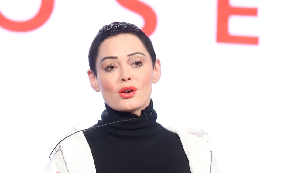 Artist/Activist/Executive producer Rose McGowan of 'Citizen Rose' on E! speaks onstage during the NBCUniversal portion of the 2018 Winter Television Critics Association Press Tour