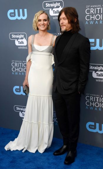 Diane Kruger and Norman Reedus attend The 23rd Annual Critics' Choice Awards