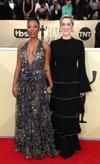 Samira Wiley and Lauren Morelli attend the 24th Annual Screen Actors Guild Awards