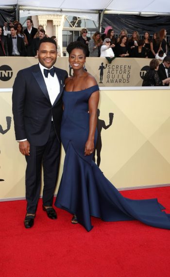 Anthony Anderson and Alvina Stewart attend the 24th Annual Screen Actors Guild Awards