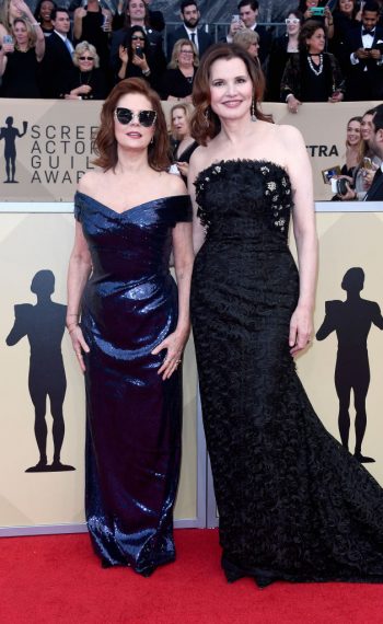 Susan Sarandon and Geena Davis attend the 24th Annual Screen Actors Guild Awards