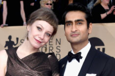 Emily V. Gordon and actor Kumail Nanjiani attend the 24th Annual Screen Actors Guild Awards