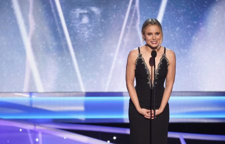 Host Kristen Bell onstage during the 24th Annual Screen Actors Guild Awards