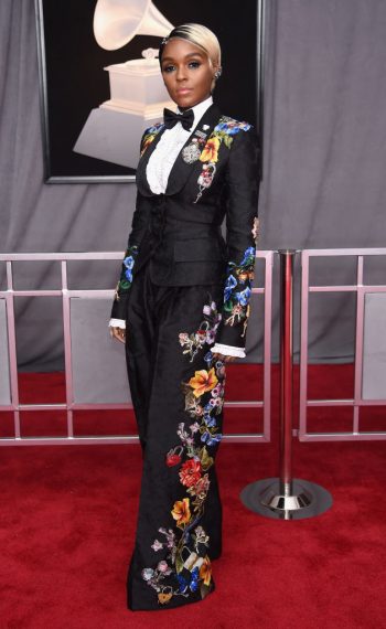 Janelle Monae attends the 60th Annual Grammy Awards