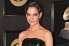 Katie Holmes attends the 60th Annual Grammy Awards at Madison Square Garden