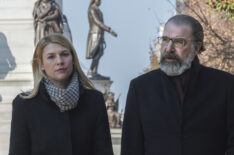 Claire Danes as Carrie Mathison and Mandy Patinkin as Saul Berenson in Homeland