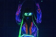 Naomi in one of her trademark WWE entrances