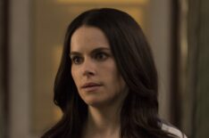 Emily Hampshire as Stevie in Schitt's Creek