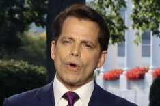 White House Communications Director Anthony Scaramucci speaks on a morning television show, from the north lawn of the White House