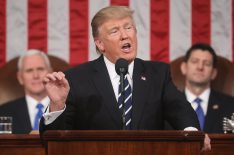 President Donald J. Trump delivers his first address to a joint session of the U.S. Congress