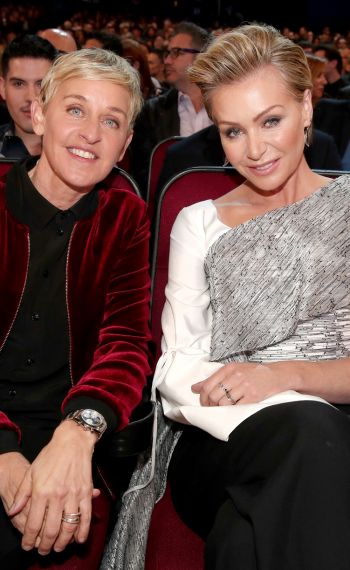 Ellen DeGeneres and Portia de Rossi attend the People's Choice Awards 2017