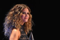 Maren Morris poses for a photo in the press room during the 50th annual CMA Awards