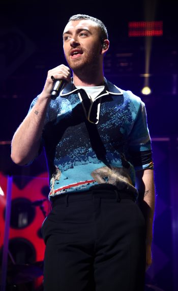 Sam Smith performs at Z100's Jingle Ball 2017