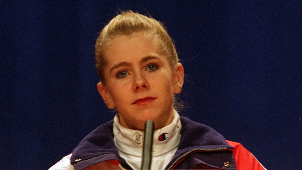 Tonya harding at 1994 press conference in lillehammer, norway. 