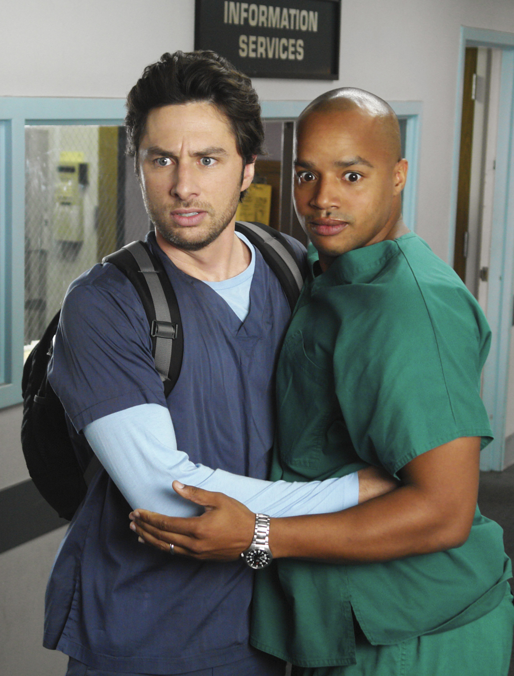 Zach Braff and Donald Faison in 'Scrubs'