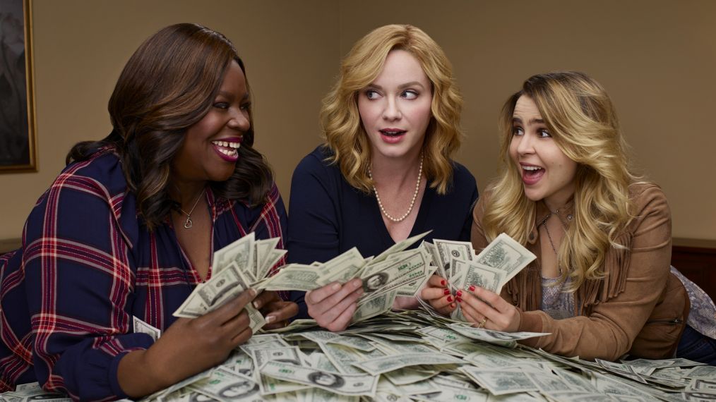 Retta as Ruby, Christina Hendricks as Beth, Mae Whitman as Annie on NBC's 'Good Girls'