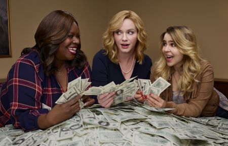 Retta as Ruby, Christina Hendricks as Beth, Mae Whitman as Annie on NBC's 'Good Girls'