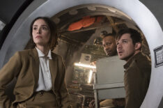 Timeless - Season 2 - Abigail Spencer as Lucy Preston, Malcolm Barrett as Rufus Carlin, Matt Lanter Wyatt Logan.