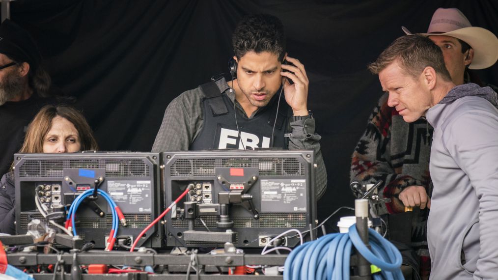 Adam Rodriguez behind the scenes of Criminal Minds taking on directorial duties.