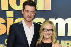 Christian Hebel and Rachael Harris attend the 'Curb Your Enthusiasm' season 9 premiere