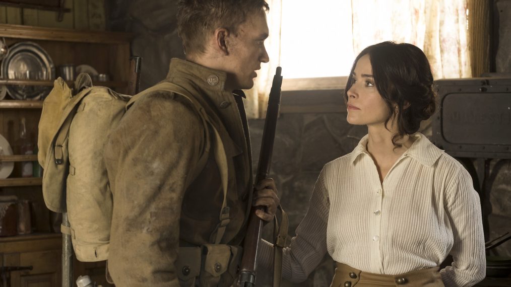 Timeless - Season 2 - Cameron Neckers as Soldier Edward, Abigail Spencer as Lucy Preston