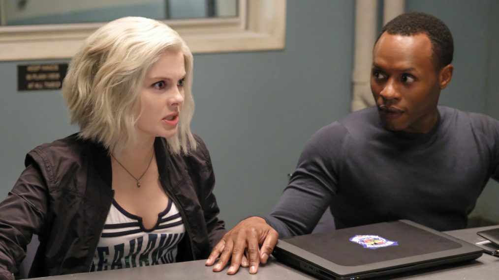 Rose McIver as Liv and Malcolm Goodwin as Clive in iZombie