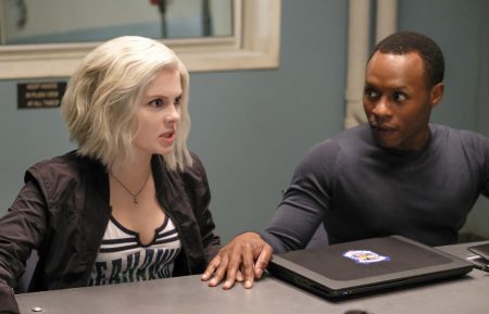 Rose McIver as Liv and Malcolm Goodwin as Clive in iZombie