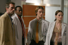 Hugh Laurie, Omar Epps, Jesse Spencer, and Jennifer Morrison in Season 1 of 'House'