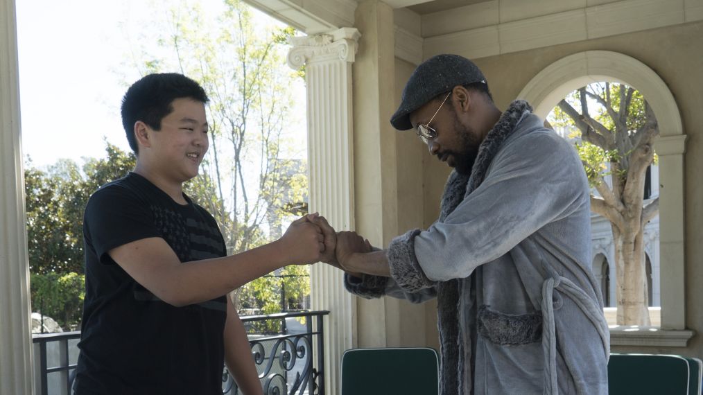 Hudson Yang and RZA in Fresh Off the Boat