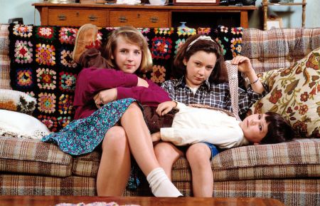 Roseanne - Lecy Goranson as Becky, Sara Gilbert as Darlene, and Michael Fisher as DJ