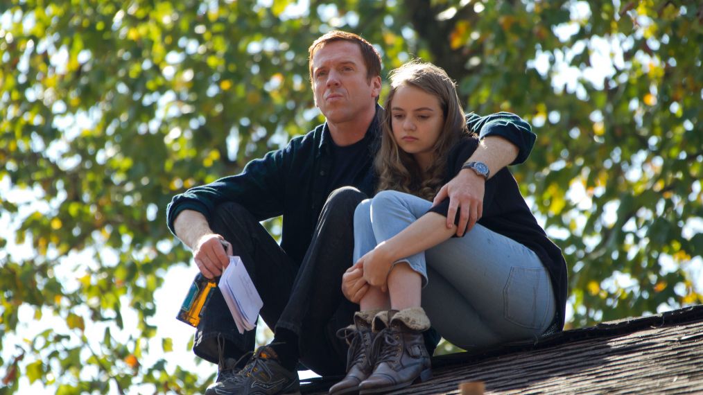 Homeland - Damian Lewis as Nick Brody and Morgan Saylor as Dana Brody in Homeland.