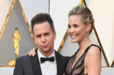 Sam Rockwell and Leslie Bibb attend the 90th Annual Academy Awards