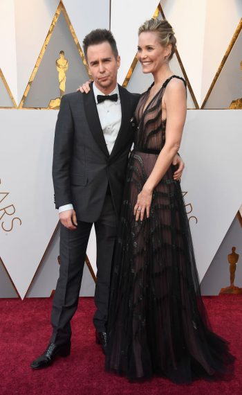 Sam Rockwell and Leslie Bibb attend the 90th Annual Academy Awards