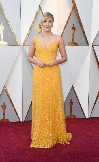 Greta Gerwig attends the 90th Annual Academy Awards