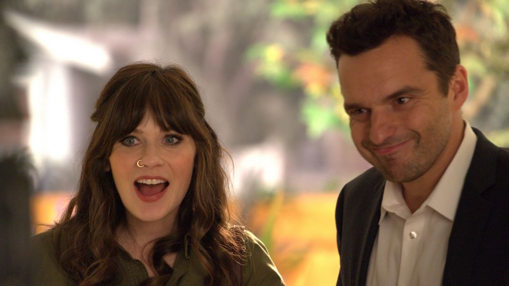 Zooey Deschanel and Jake Johnson in New Girl