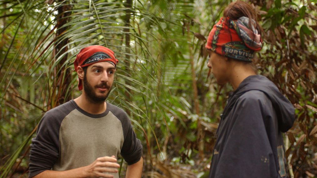 Rob Cesternino and Jenna Morasca of the Jaburu tribe in Survivor: The Amazon