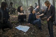 Norman Reedus as Daryl Dixon, Christian Serratos as Rosita Espinosa, Alanna Masterson as Tara Chambler, Austin Amelio as Dwight - The Walking Dead Season 8, Episode 11